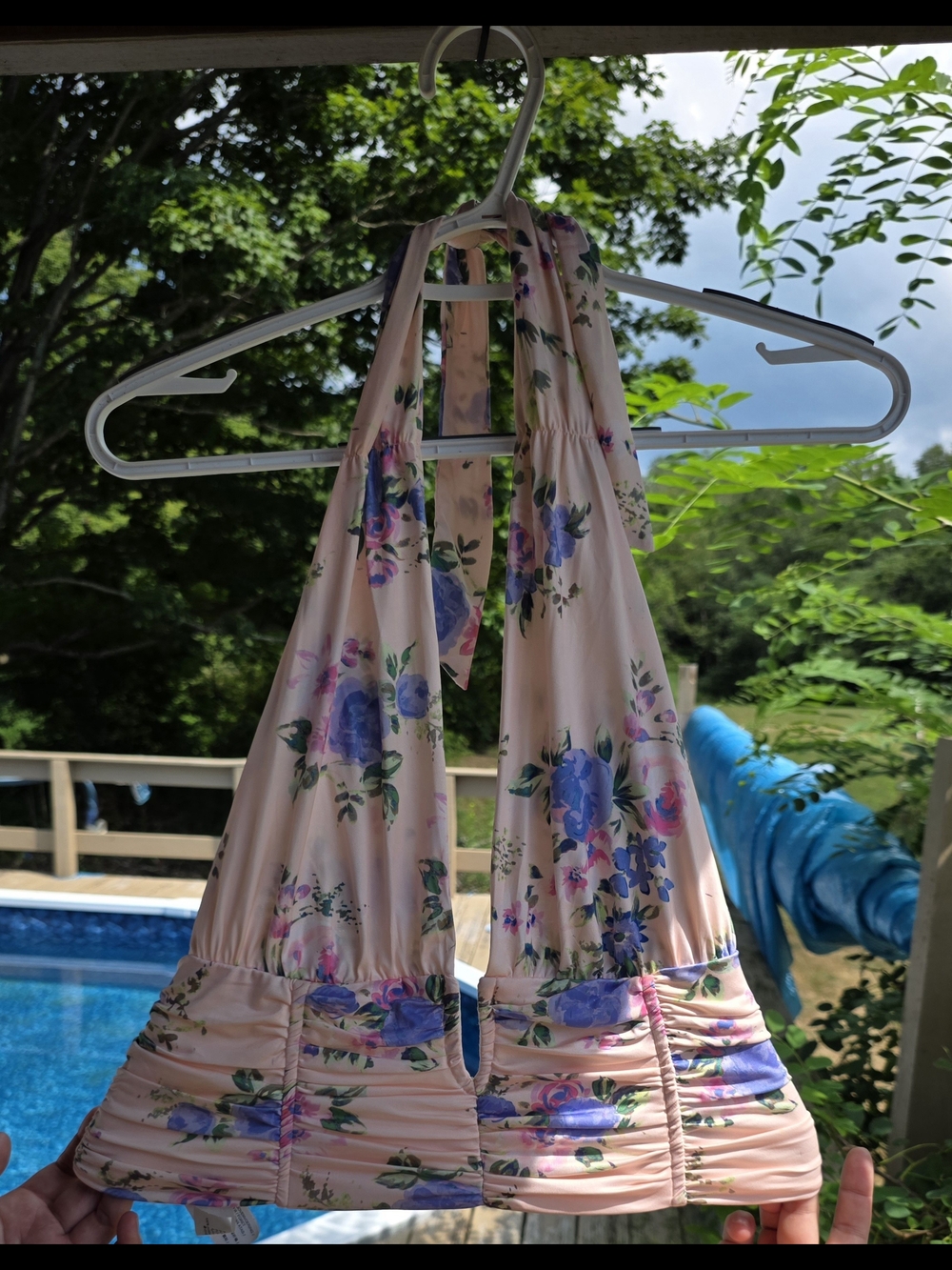 Zara Pink Floral Tie-Back Top